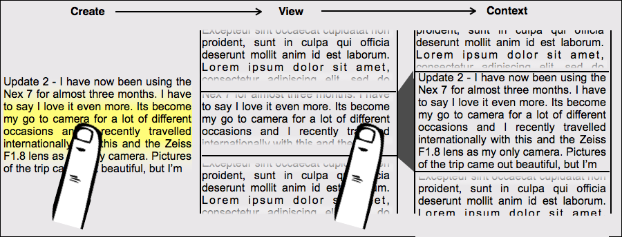 Supporting Mobile Sensemaking Through Intentionally Uncertain Highlighting